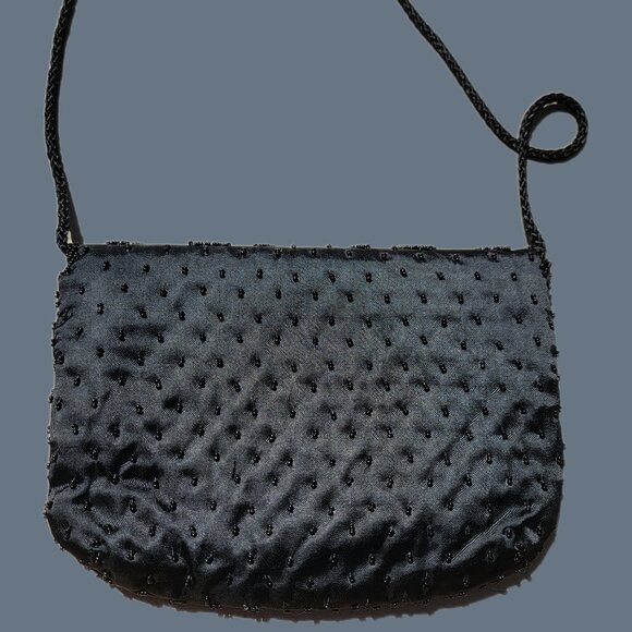 ❝ bloomingdale's vintage 90s beaded black purse .✦ ݁ ˖ ❞ - Picture 5 of 7